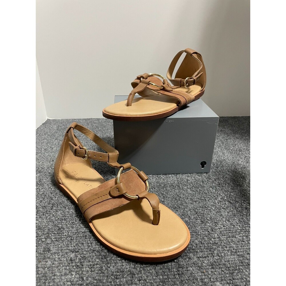 Gibson Latimer Sandals Women's 6 Sheep Leather Thong Sandals Shoes